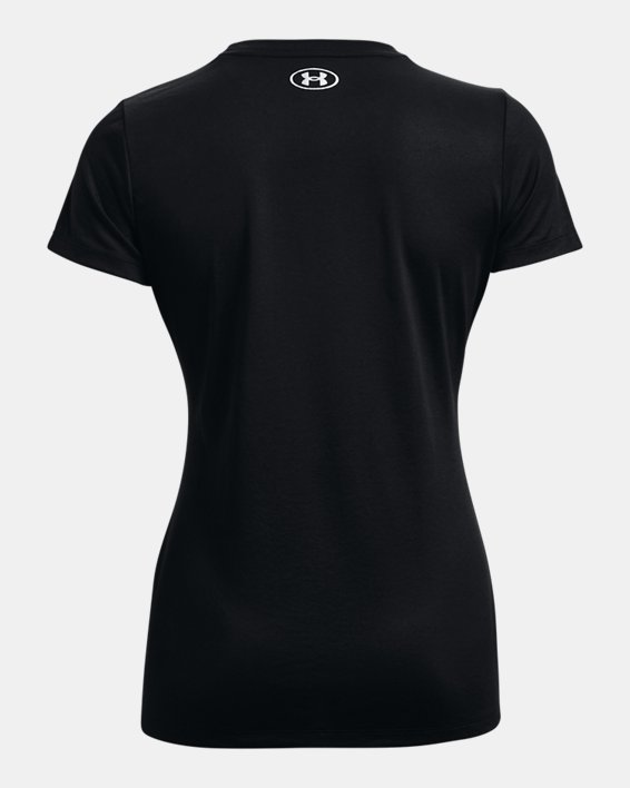 Women's UA Tech™ Solid Logo Arch Short Sleeve, Black, pdpMainDesktop image number 5